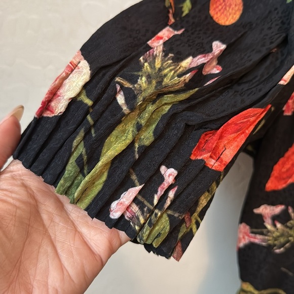 NWT Ted Baker Sienno Puff Sleeve Floral Jacquard Mini Tea Dress 3 / US 8 - Picture 6 of 13